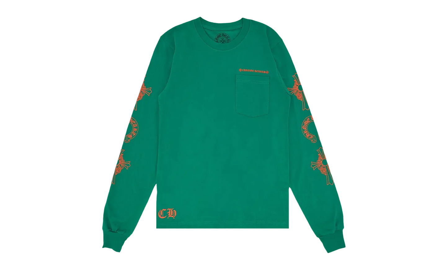 Horseshoe Cross Logo Long-Sleve "Green/Orange" CHRM0688