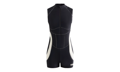 Sora Seamed Zip Romper "Black" KITH49