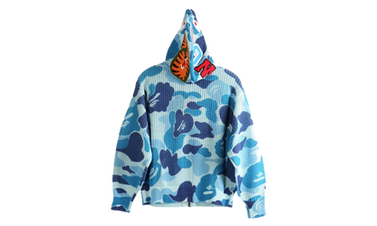 ABC Camo Crochet Relaxed Fit Shark Full Zip Hoodie "Blue Camo" 1L30115306 BLU