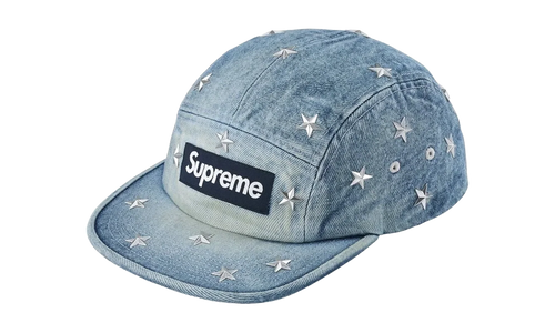 Stars Studded Denim Camp Cap "SS26 - Washed Indigo" SU27258