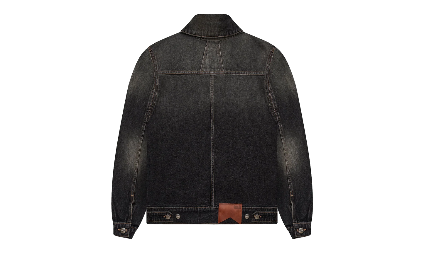 TIRE DENIM TRUCKER JACKET "AGOURA BLACK" RHFW25JA04012 3191