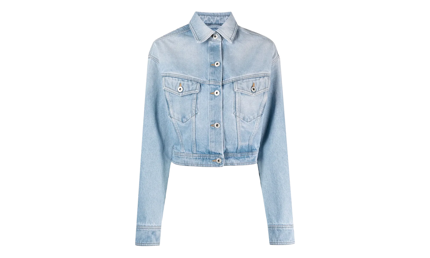 Toy Box Bleach Crop Jacket WMNS "Blue" OWYE041S23DEN0014000