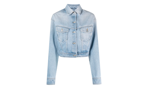 Toy Box Bleach Crop Jacket WMNS "Blue" OWYE041S23DEN0014000