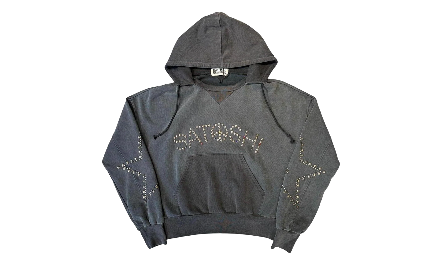 Star Studded Hoodie "Black Grey" SAT012
