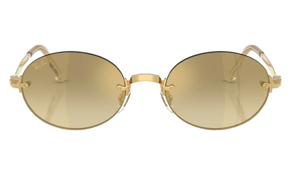 Ray-Ban Rimless "A$AP Rocky - Polished Arista Gold with Brown Mirror Gold Gradient Lens" RB3929 001 7I