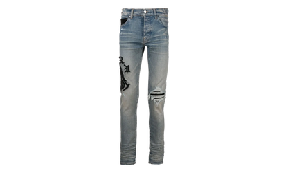 Amiri x Wes Lang Reaper Logo Jeans Clay "Indigo Black" AW22MDS002 408