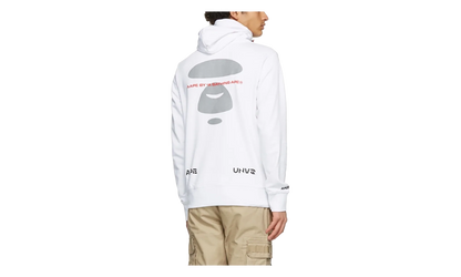 AAPE Logo Half-Zip Hoodie "White" 211547M202021