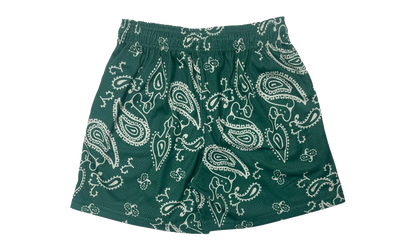 EE Basic Shorts "Paisley - Green Black" EE124