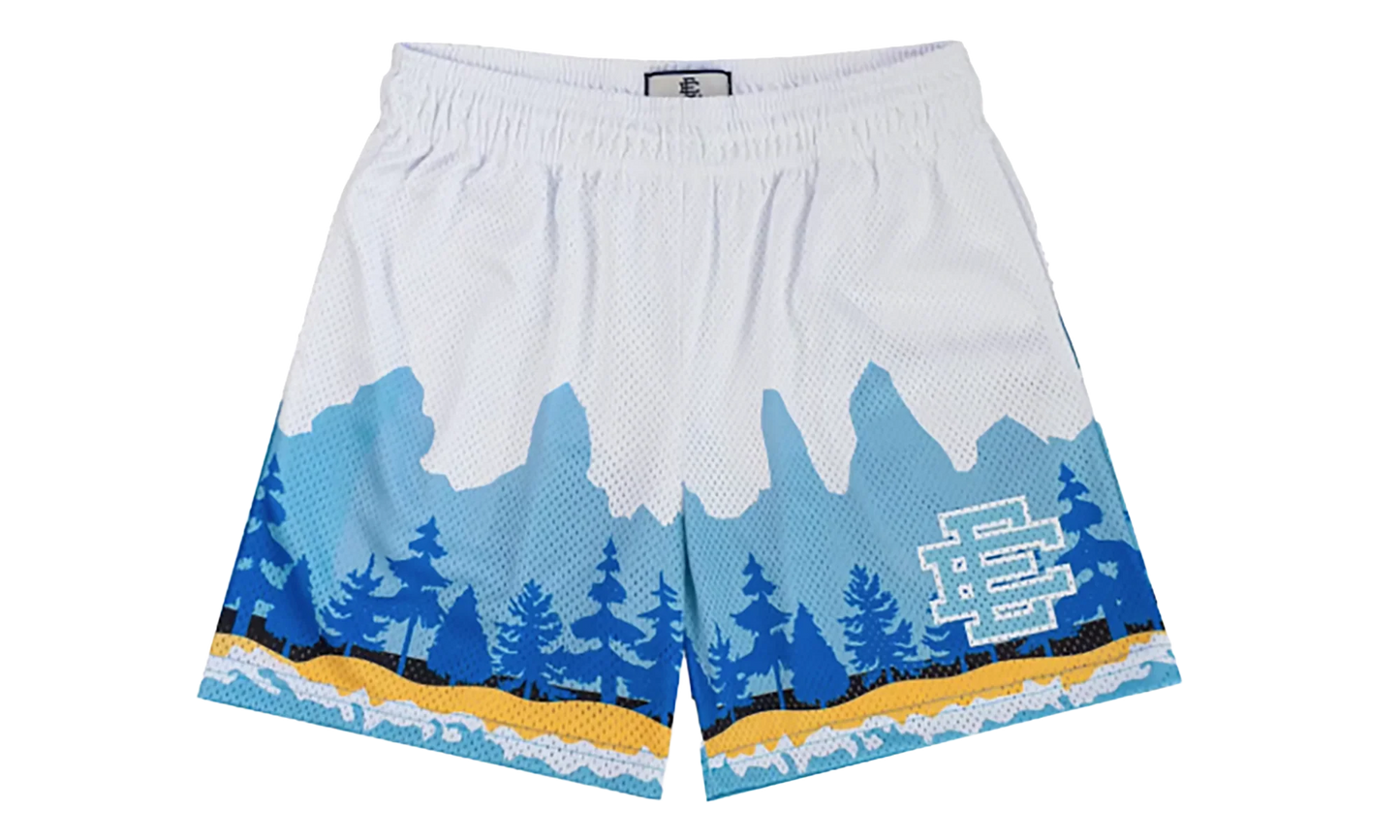 EE BASIC SHORT "SS24 - White/Aqua" EE709