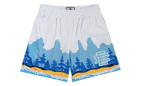 EE BASIC SHORT "SS24 - White/Aqua" EE709