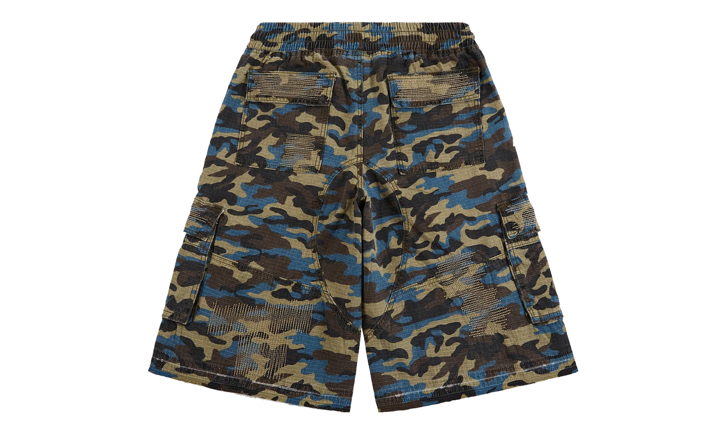 Camo Cargo Shorts "Blue" DSM S26 003