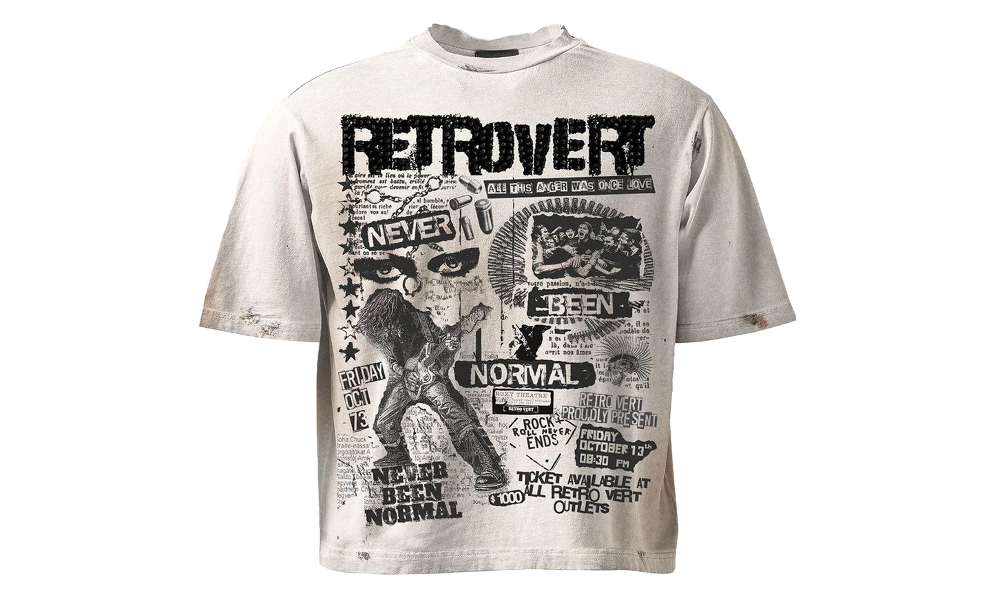 Rhinestone Never Been Normal T-Shirt "White" RET001