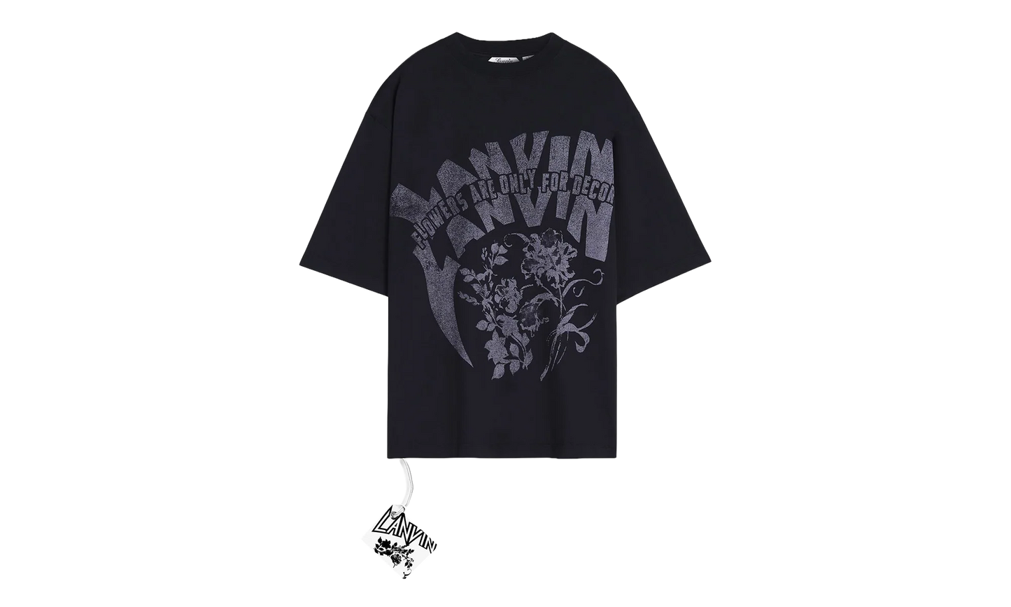 PRINTED OVERSIZED TEE "Black" RU TS0026 J120 P24 10