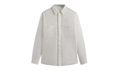 Lattice Floral Long-Sleeve Apollo Shirt "Silk" KHM032068 116