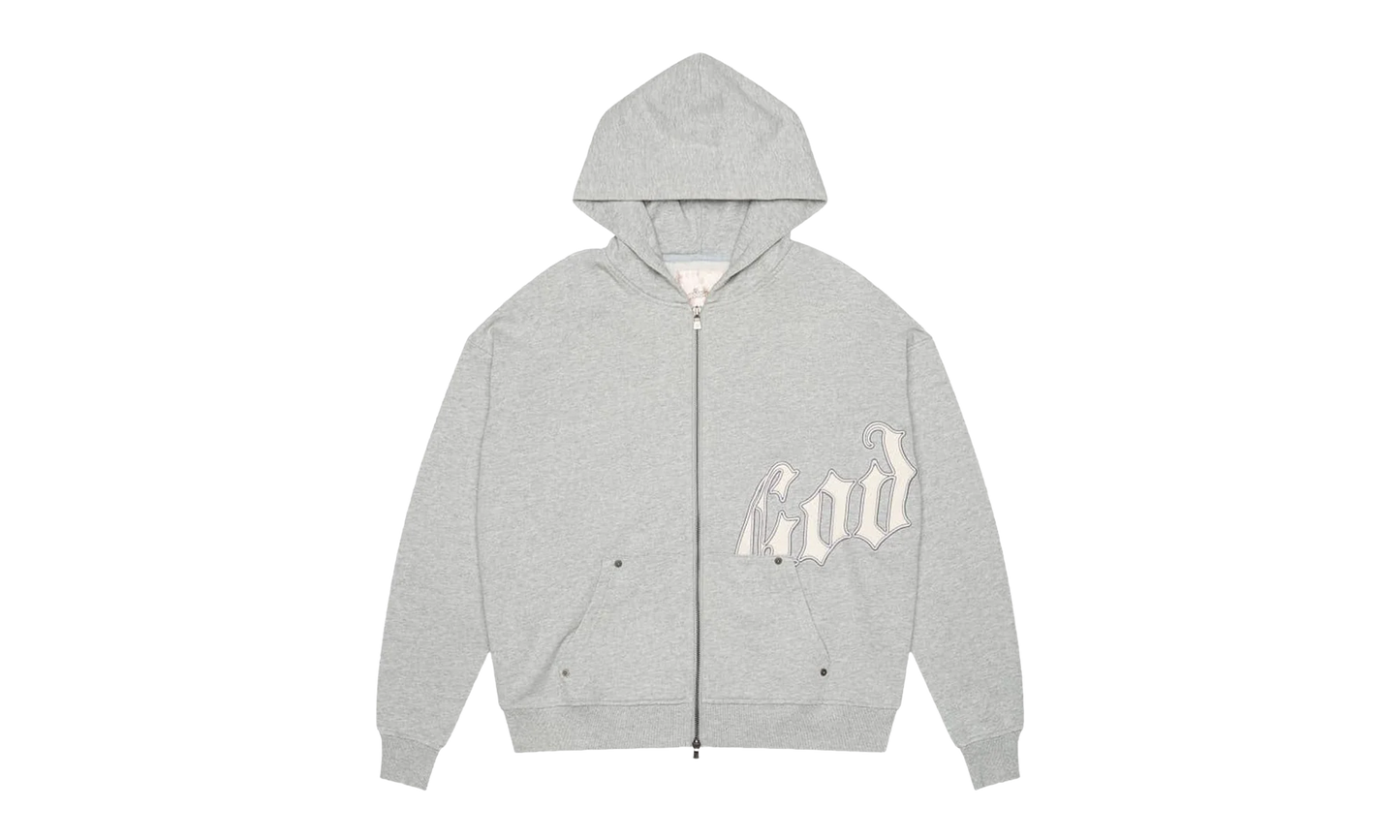 OG Logo Hoodie V2 "Grey / Silver Satin" KNKR1FEH