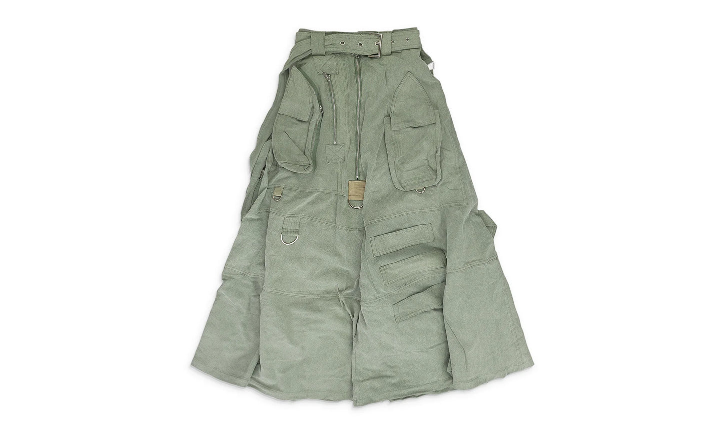 MULTI POCKET SKIRT "GREEN" 11200780011AW23