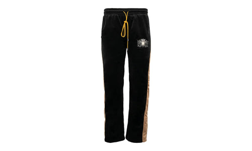 Crest-Embroided Velvet Track Pants "Black" PF23PA05083679