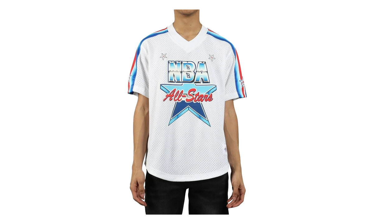 NBA Mesh V-Neck Tee "1991 All-Star Game - White" MSPOMG18025 ASGWHIT191
