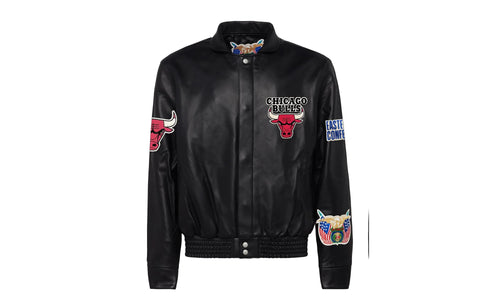 Chicago Bulls Full Leather Jacket Black "Black" NBA CHI BUL 104