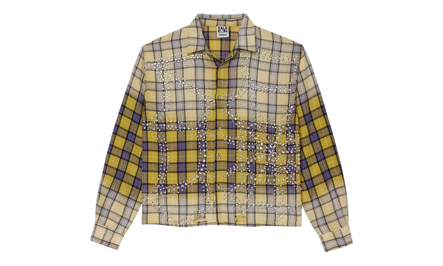 Jeweled Flannel Top "Lemonhead" VAL51