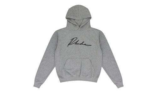 Ssense Exclusive Cursive Hoodie "Grey" RHD-MHDS-0036