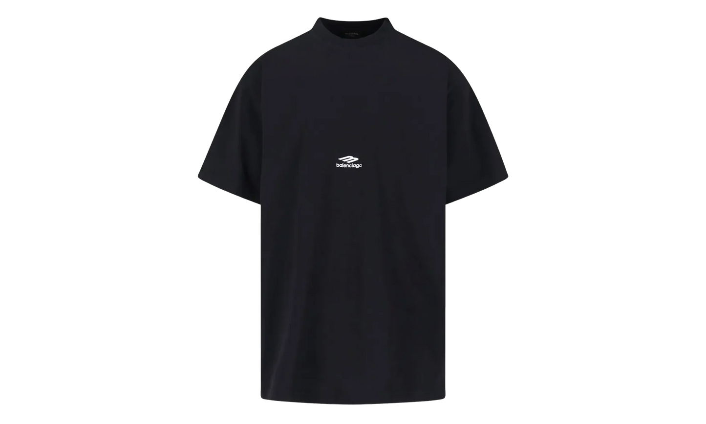 Oversized Crew Neck T-Shirt "Washed Black / White" 850345 TTVK5 9034