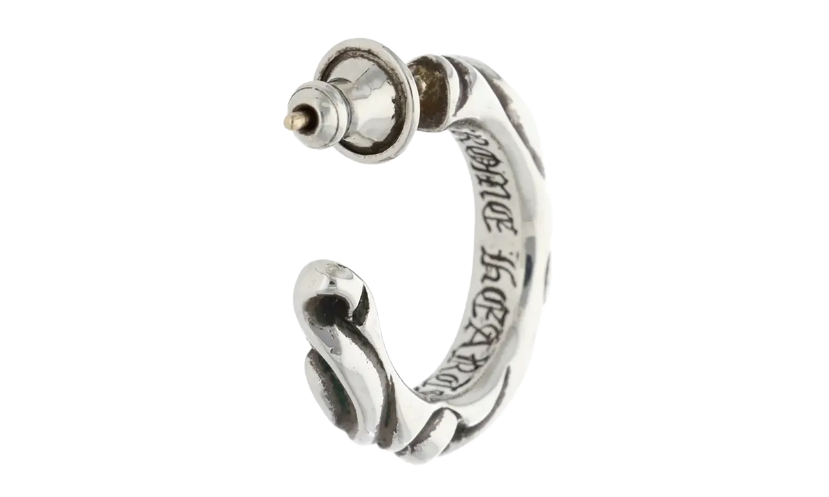 Scroll Hoop Earring "Silver" CHRM0805