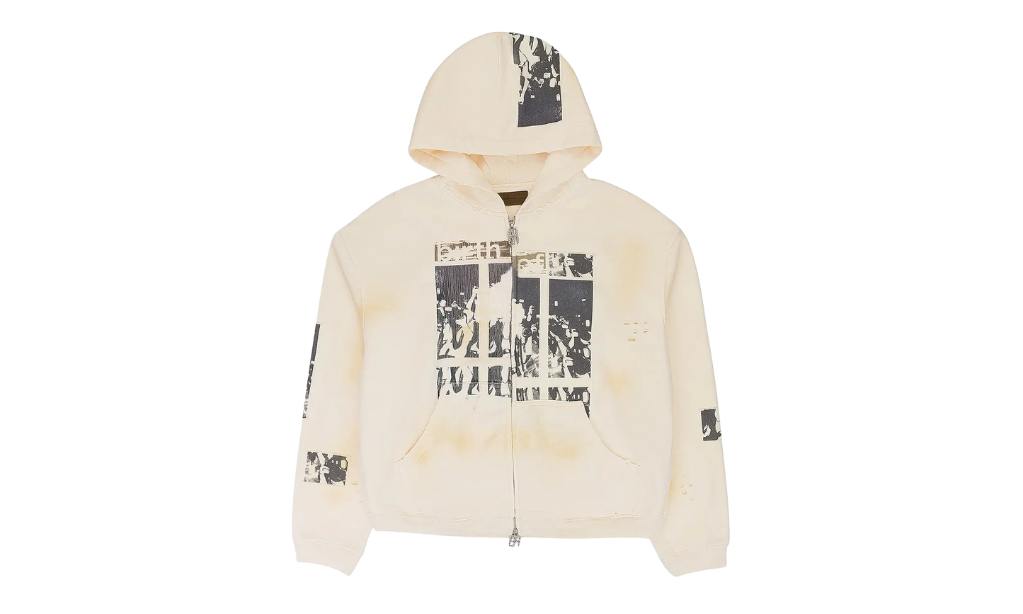 Flashlight Zip Up Hoodie "Cream" BC25SSHA07 WHIT