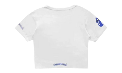 ROLLING STONES BLUE NECK LOGO CROPPED Tee "White" CHRM0782