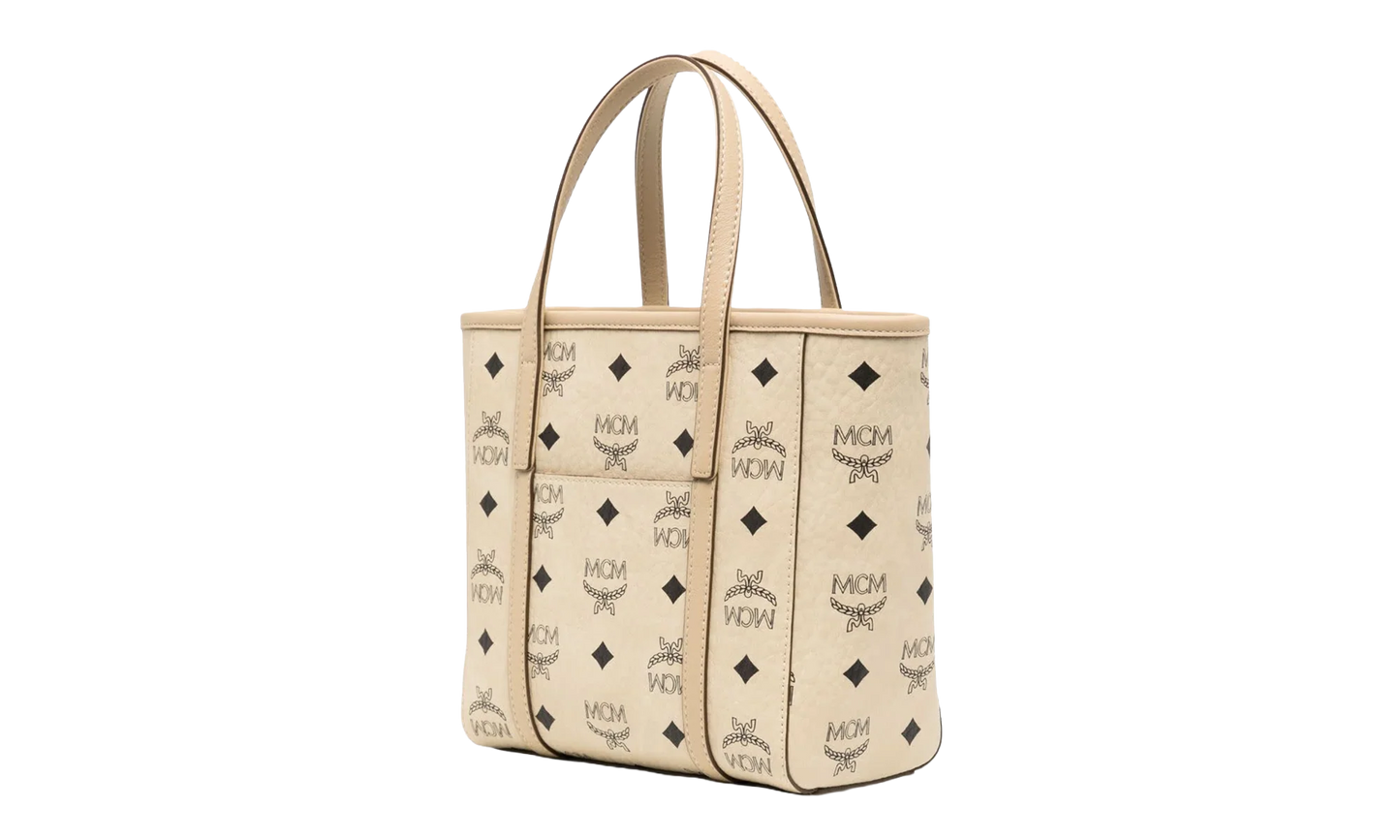 Mini Toni Shopper in Visetos "Beige / Black" MWPAATN04I8001