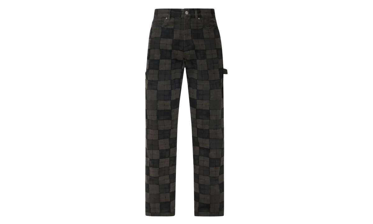 Checkered Carpenter Jeans "Brown" AMBMJE1096 210