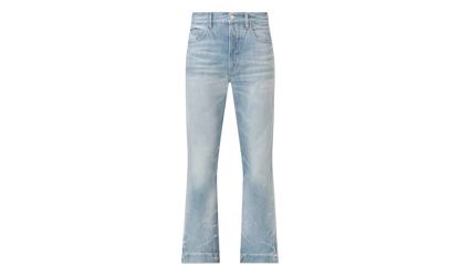 Long Straight Flare Jeans "Medium Indigo" WDR006 497 BLUE