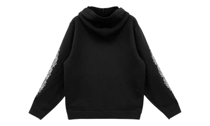 Cashmere Embroidered Floral Sleeve Zip-Up Hoodie "Black" CHRM1011