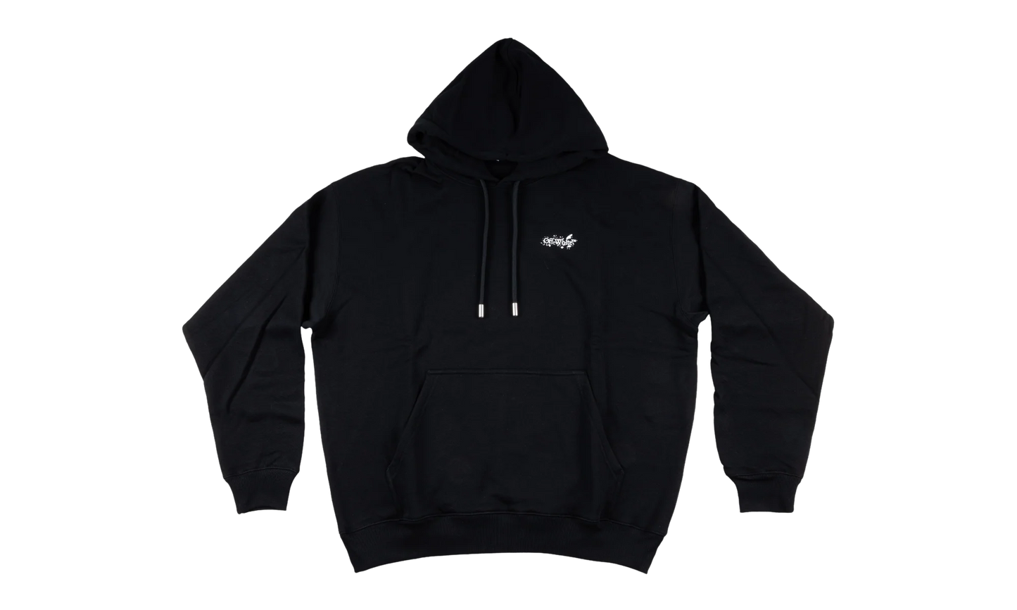 PAINT SPLATTER ARROW DIAG FRENCH TERRY HOODIE "Black" 44OWOS26K062 001