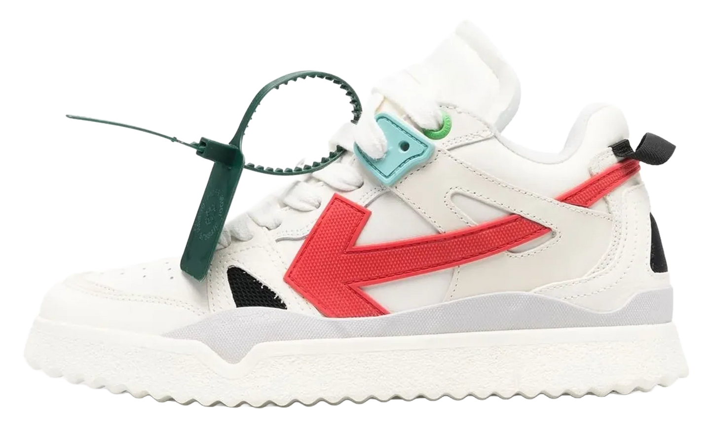 Midtop Sponge Sneaker "White Red" OMIA234S23LEA0010125