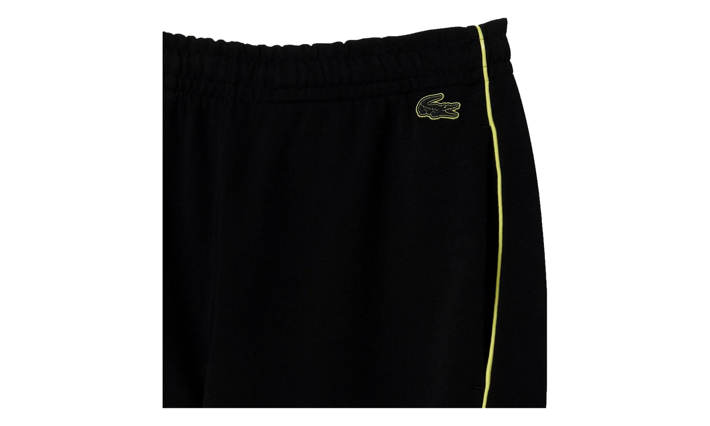 Embroidered Regular Fit Track Pants "Black / Flash Yellow" XH1431 6VT