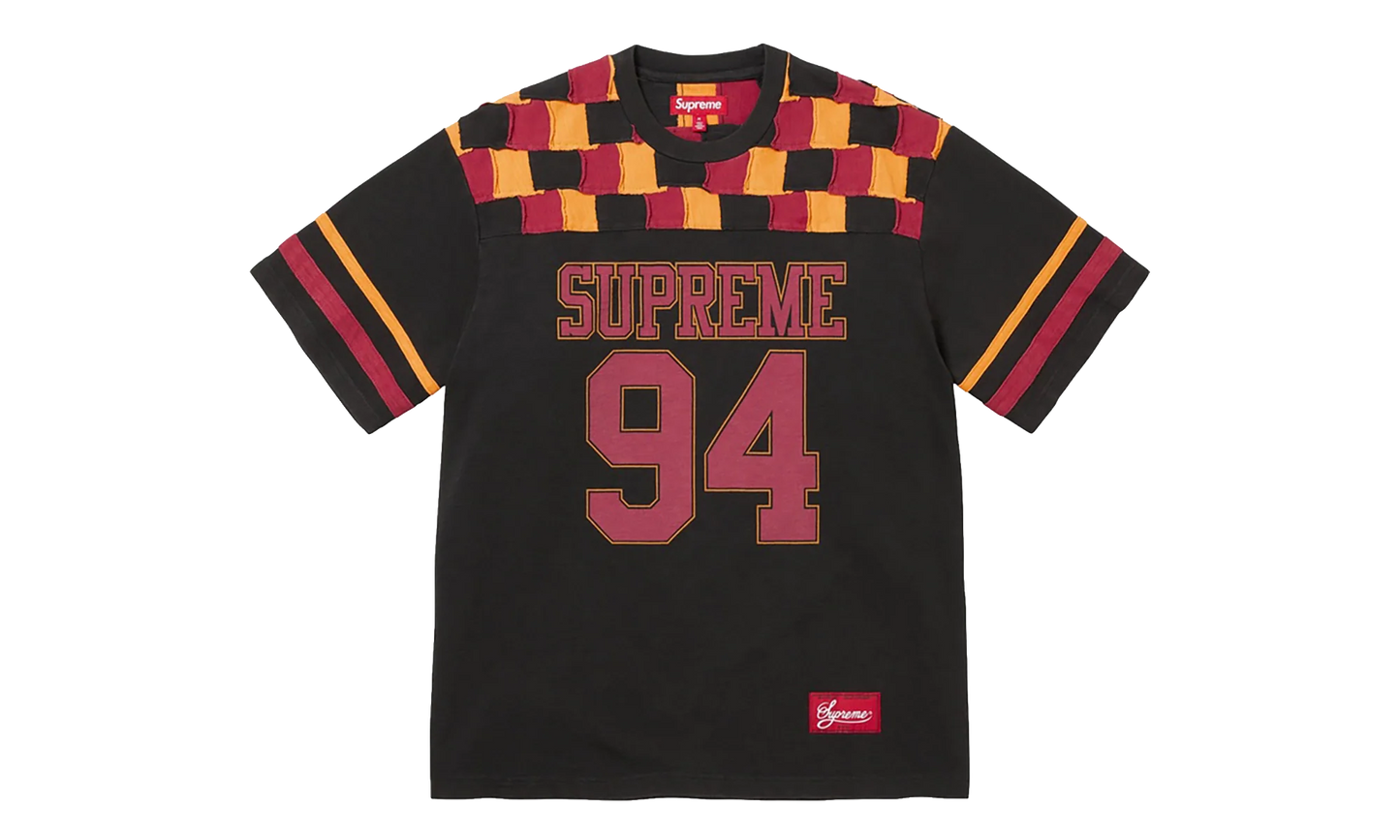 Patchwork Yoke Football Top "Black" SU27000