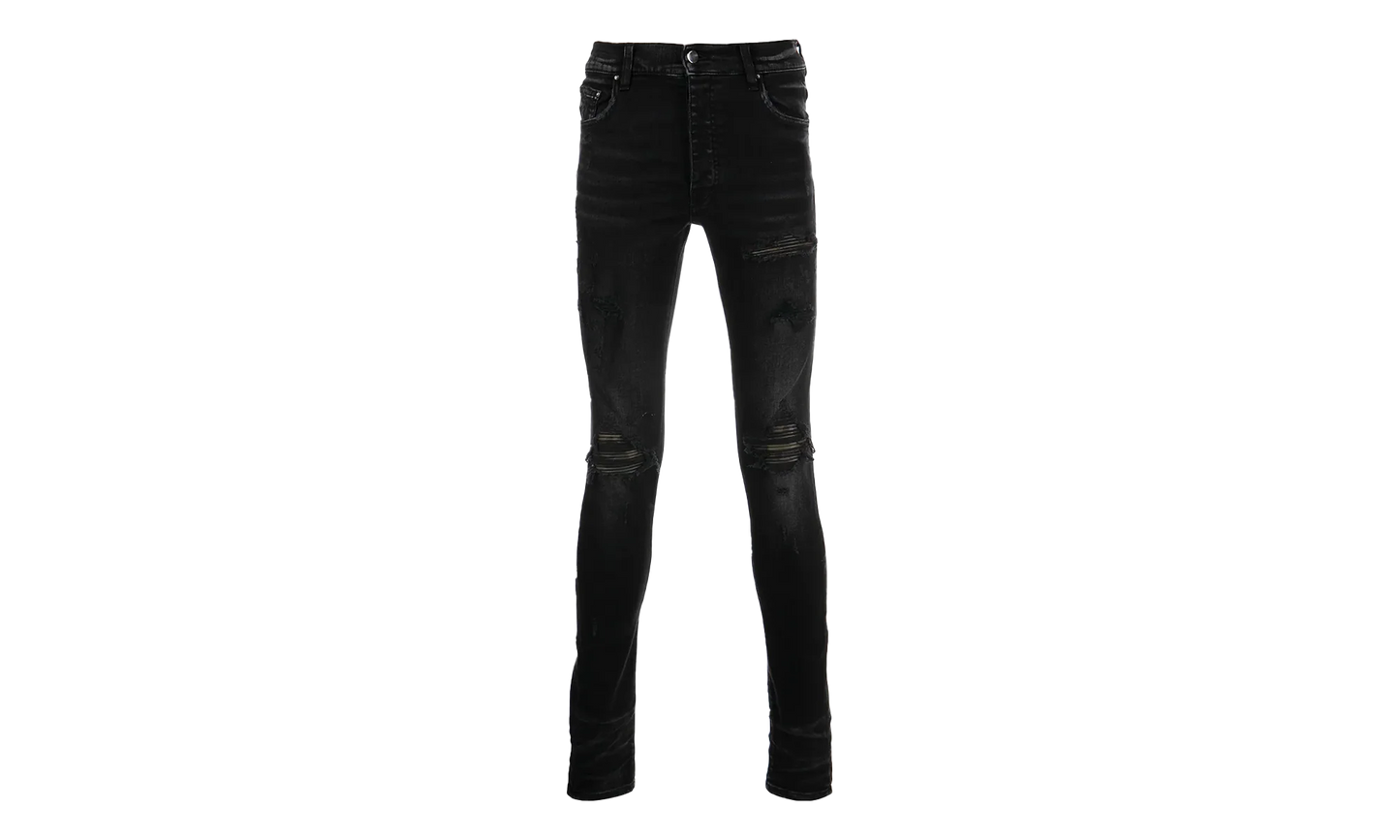 MX1 Camo Leather Patch Jeans "Aged Black" PF22MDS028 023