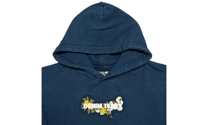 Embroidered Floral Logo Hoodie "Navy" DT282