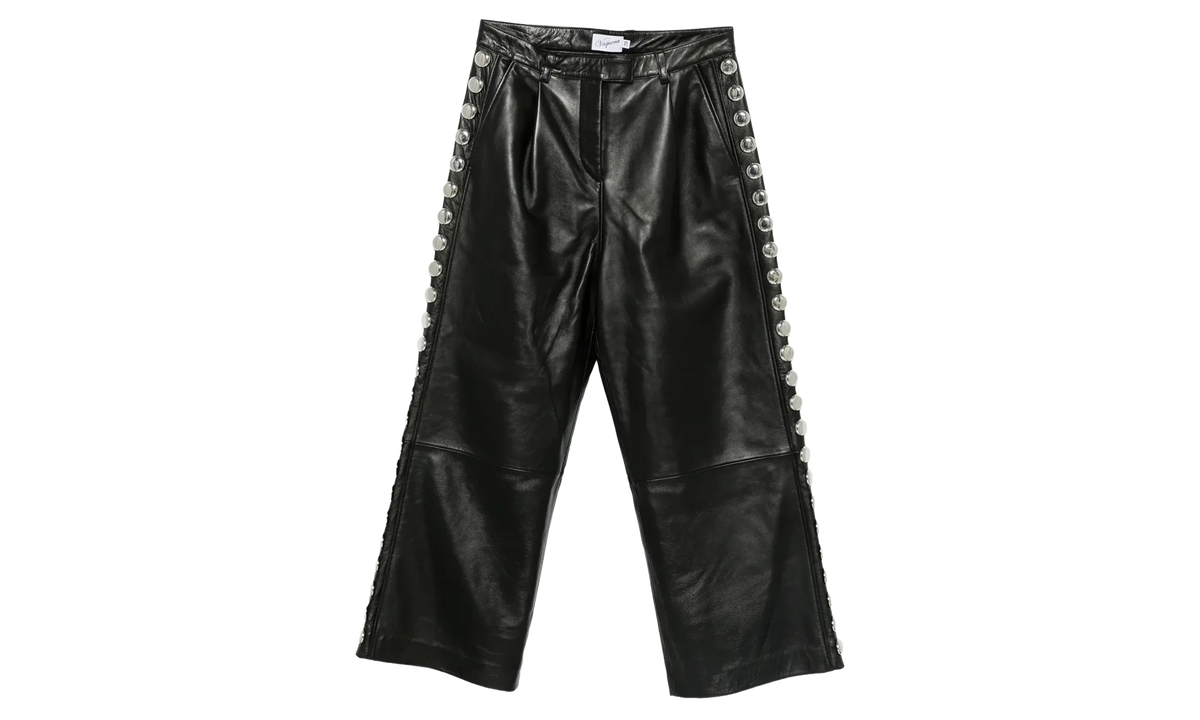 Studded Leather Trousers "Black" VAQ10P001