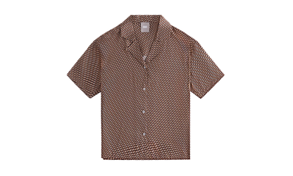 Elena Monogram Silk Camp Shirt WMNS "Brown" khw030292 210