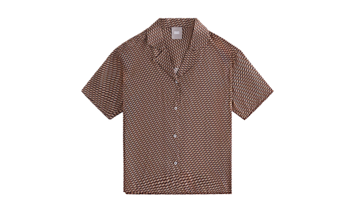 Elena Monogram Silk Camp Shirt WMNS "Brown" khw030292 210