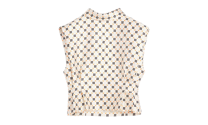 PATTERNED SLEEVELESS CROPPED TOP "CREAM" RW TO0305 5683 E23 002