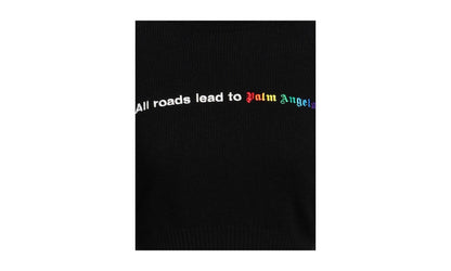 All Roads Cropped Turtleneck Sweater "Black" PWHF024F23KNI002