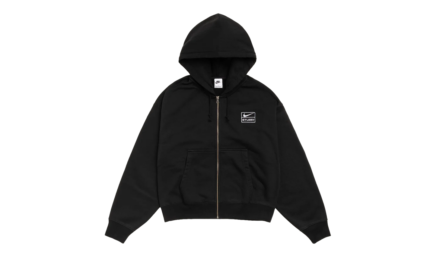 Stussy Stone Washed Fleece Zip Hoodie "Black" FJ9175010 BLAC
