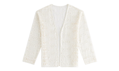 Ethan Logo Lace Cardigan "Off-White" khw010111 114