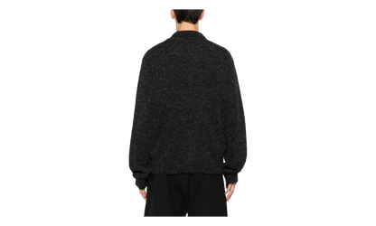 Evening Polo Shirt "Charcoal Melange Fuzzy Alpaca" M2263EC