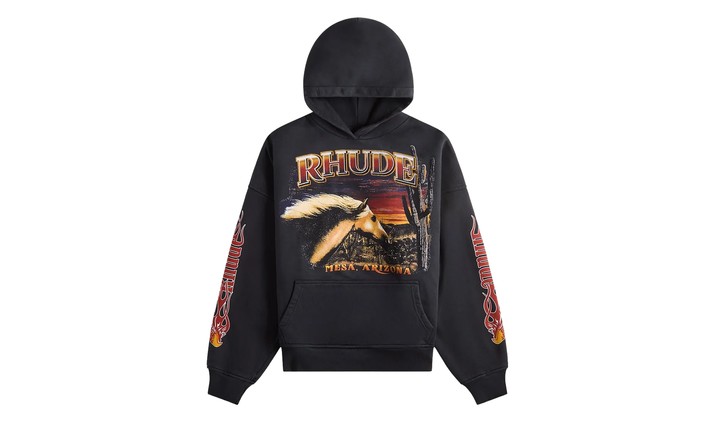 MESA STALLION HOODIE "Vintage Black / Red / Yellow" RHFW25HO04012 3169