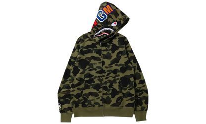 1st Camo Shark Full Zip Hoodie "Green" 001ZPK301005M GRN