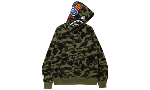 1st Camo Shark Full Zip Hoodie "Green" 001ZPK301005M GRN